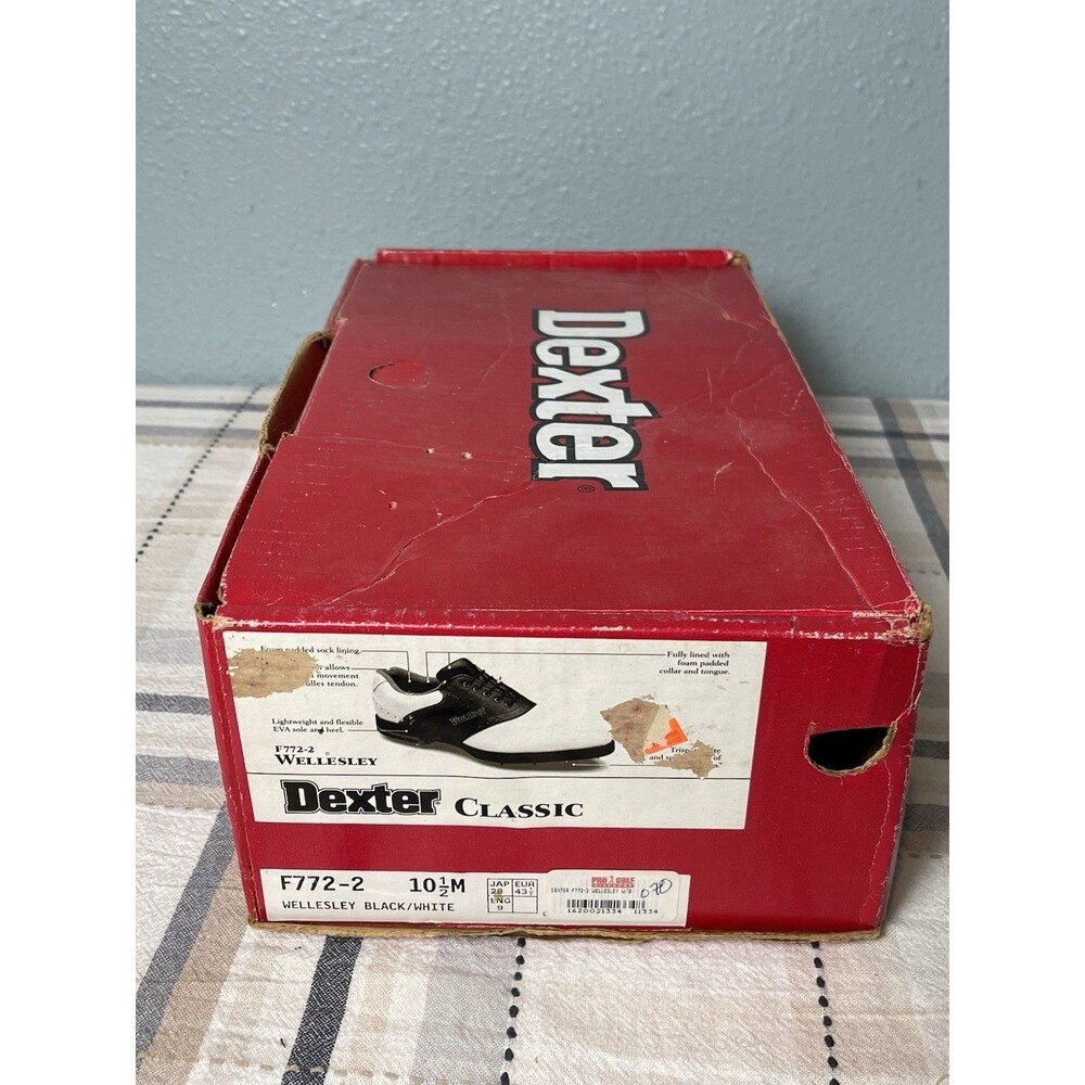 VTG Dexter Wellesley Classic Golf Shoe Interchangeable Spikes F772-2 Mens 10.5 - Picture 2 of 13